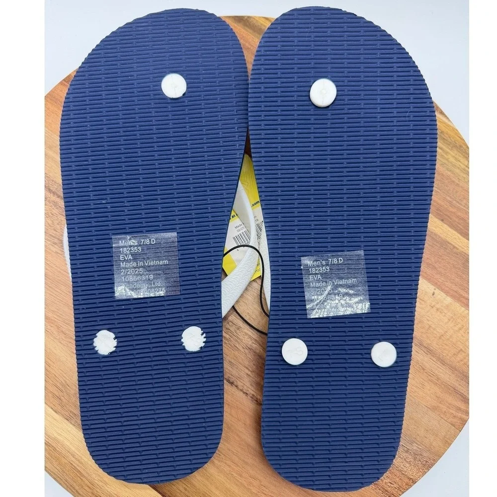 O'Rageous‎ Men's Size 7/8 Patriotic Stars Flip Flops Red White Blue New 0189